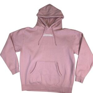 Glossier‎ Women's Pink Hoodie Size Large *Small flaw